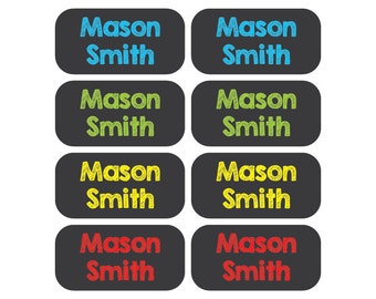 100 - Clothing Tag Labels - Set of 100 labels - Daycare Clothing Labels - Chalkboard Font