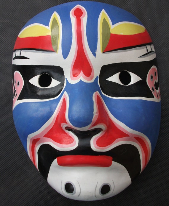 Japanese Kabuki Noh Theatre Mask Traditional Folk Art Hand