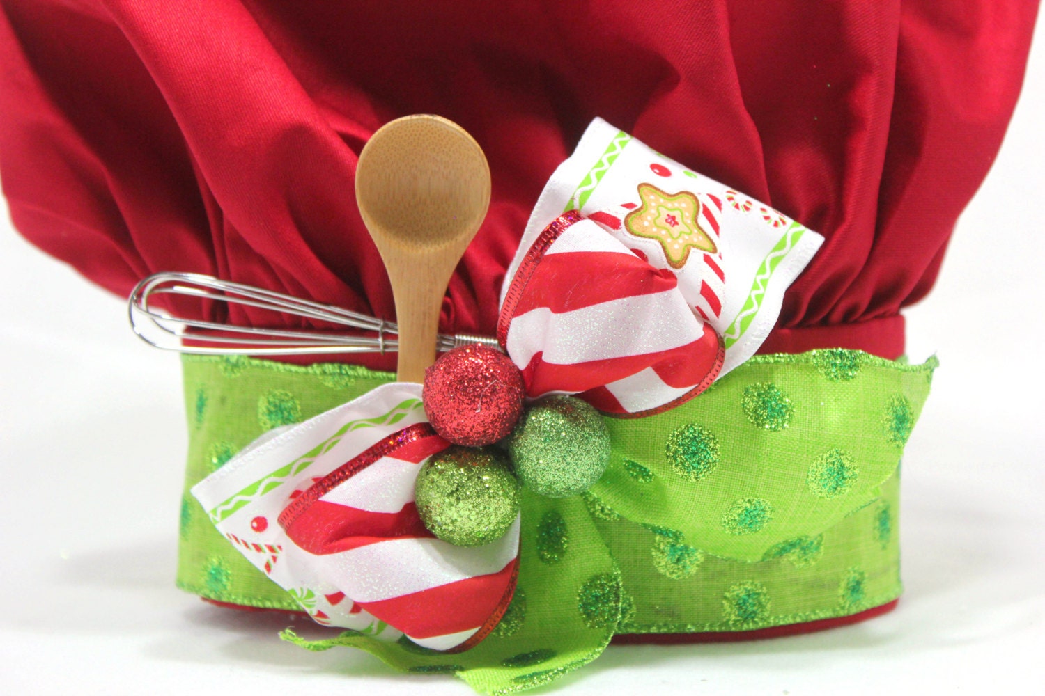 Red Chefs hat tree topper wearable chefs hat Top Chef