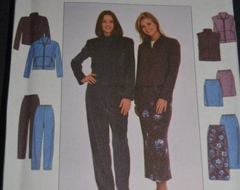 SImplicity 8398 MIsses Jacket or Vest Skirt and Pants Sewing Pattern - UNCUT - Size 8 10 12