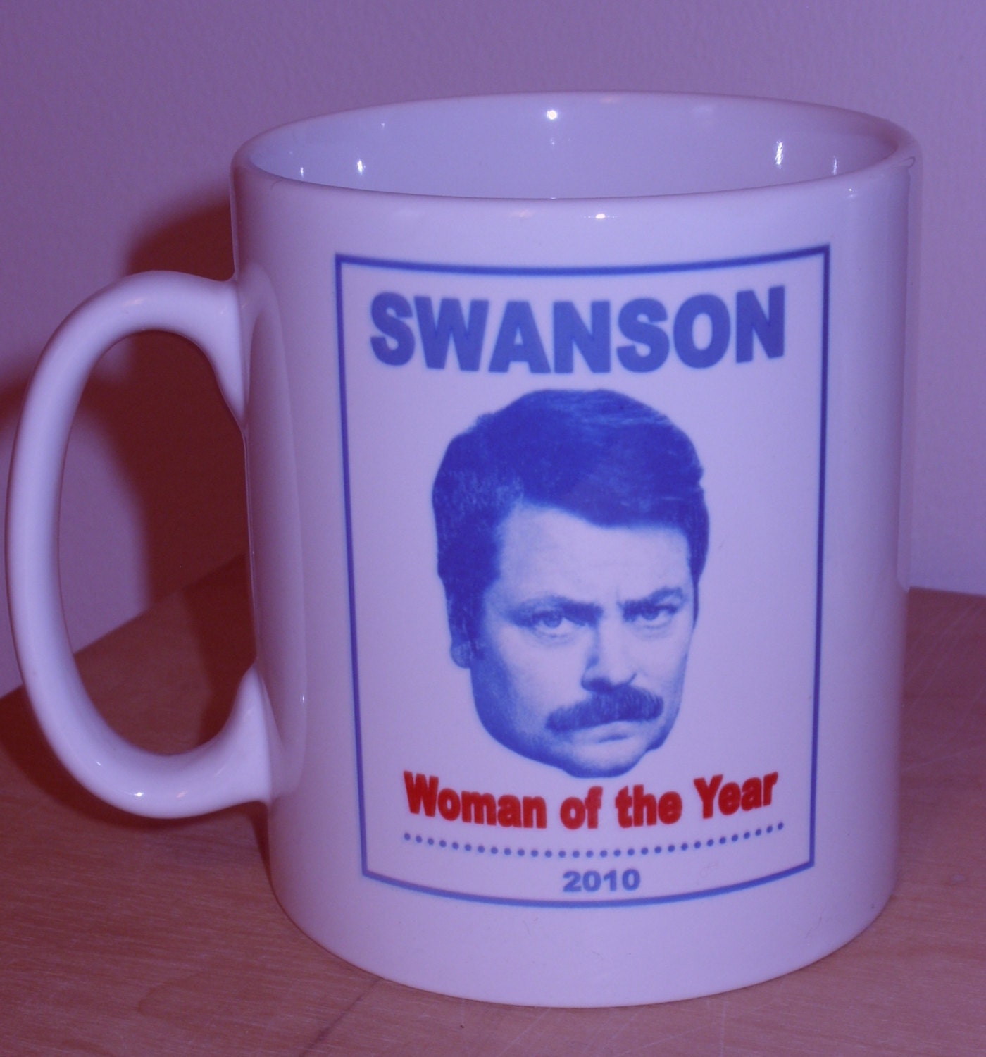 Ron Swanson Woman of the Year Mug by kookieBazaar on Etsy