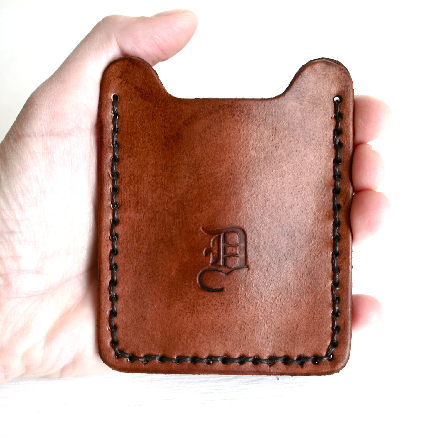 Personalized money clip wallet mens leather wallet money