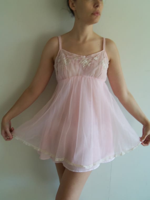 sheer pink babydoll