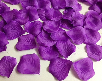 1000 pcs Dark Purple Rose Petals Bulk Silk Rose Petals Flower Petals For Wedding Free Shipping