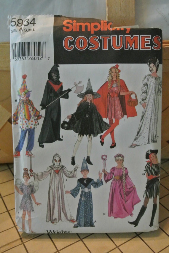 Simplicity Costume Halloween Pattern Uncut Many Varieties