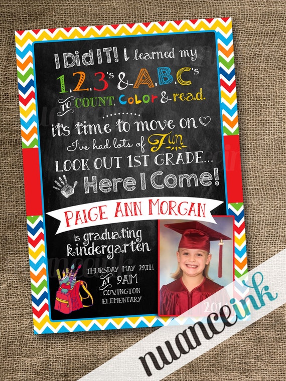 items similar to custom kindergarten graduation announcements