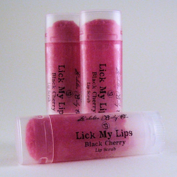Black Cherry Lip Scrub Cherry Lip Scrub Fruity Lip Scrub