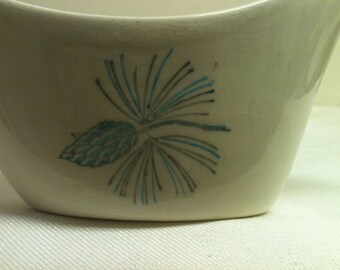 Blue Spruce Pinecone Gravy Boat/Server, Marcrest Stetson, 1950's