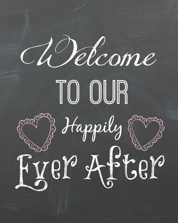 Our Happily Ever After Chalkboard printable 8x10