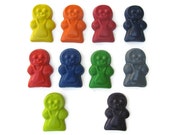 Gingerbread Woman Crayons set of 10 - Christmas crayons - stocking stuffer - party favor Il_170x135