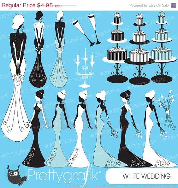 80% OFF SALE Bride wedding clipart commercial use, vector graphics, digital clip art, digital images - CL451 Il_570xn