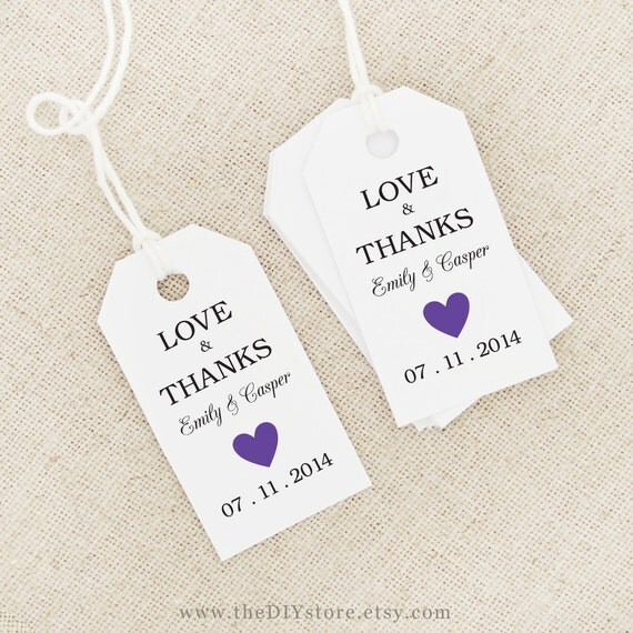 Favor Tag Printable Text Editable SMALL Tag Size INSTANT