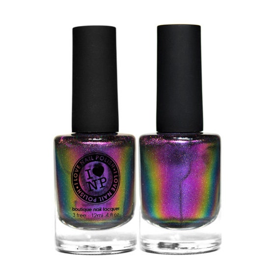 Peace (H) -  Holographic Multichrome Nail Polish - Blue, Teal, Red, Green, Yellow  and Purple