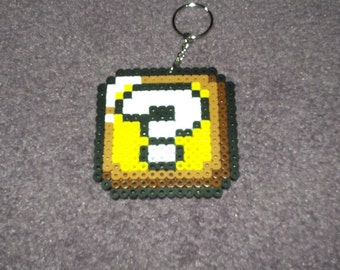 Items similar to Super Mario Mystery Block - Perler Bead Necklace on Etsy