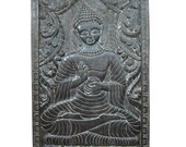 Decorative Wall Panel Buddha Teaching Vitarka Mudra Meditation Door Panel 72" X 36"