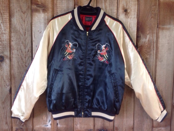 Vintage Japanese embroidered bomber jacket by VintageEruptions