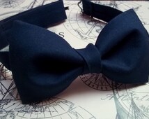 Unique navy blue bow tie related items | Etsy