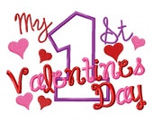 Items similar to valentines day embroidery design my 1st valentines Items similar to valentines day embroidery design my 1st valentines