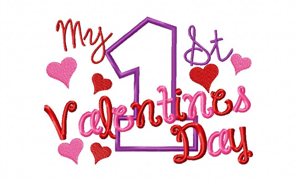 Valentine's Day Embroidery Design My 1st by sosassyembroidery