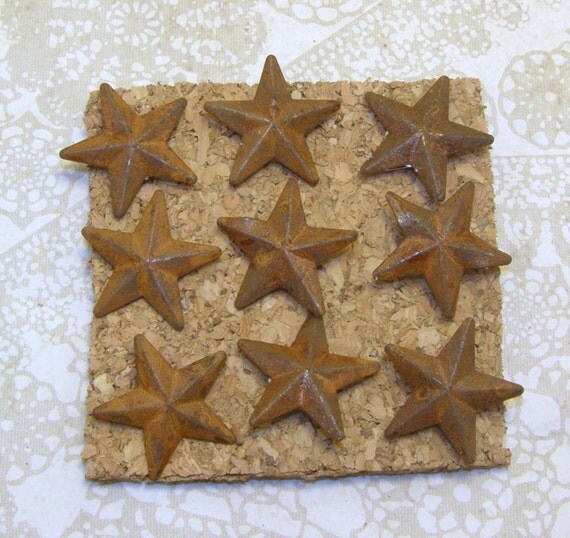 Metal Rustic Star Push Pin Decorative Pushpins by CharmedElegance