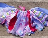 Pink Winter tutu, Snowman tutu, winter tutu, Holiday Fabric Scrap skirt, shabby chic fabric and tulle tutu, pink and blue tutu Il_170x135
