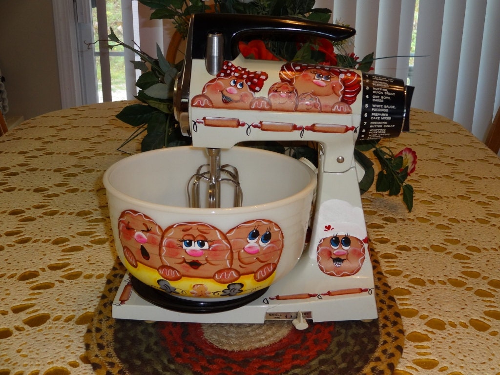 Vintage 70's Sunbeam Stand Mixer With Hand by VickiesCrafts