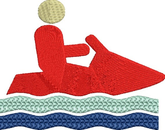 Jet ski embroidery design by frenee2 on etsy