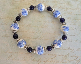 Popular items for delft blue beads on Etsy