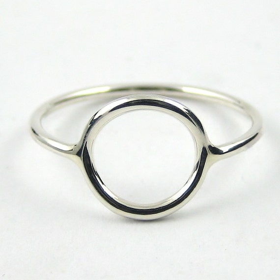 Bague en argent sterling cercle, Karma anneau, bague en argent ...