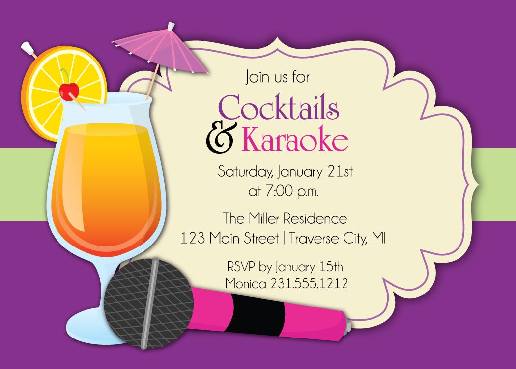 Free Printable Karaoke Party Invitations 8