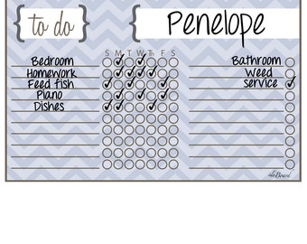 Magnetic chore chart | Etsy