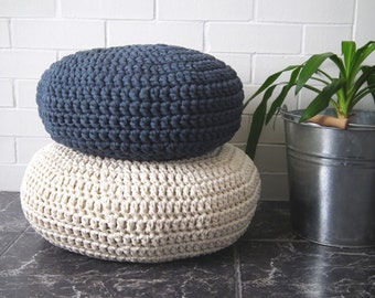 Crochet Floor Cushions-Meditation Floor Pillow-Stuffed Pouf-Nursery Decor-Kids Floor Cushion-Pouf Ottoman-Knit Floor Cushion-Floor Chair