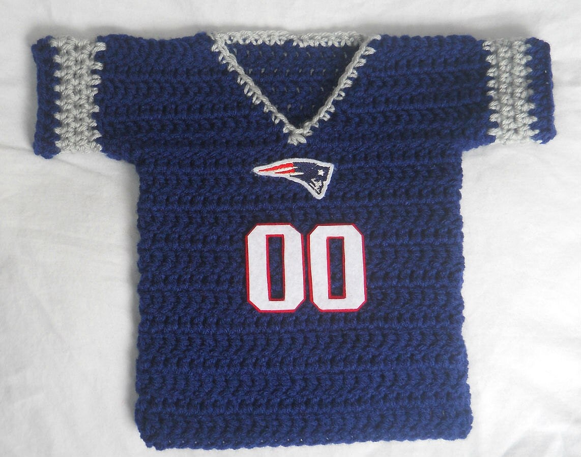 Crochet Custom Baby Football Jersey Newborn 03 by CDBStudio