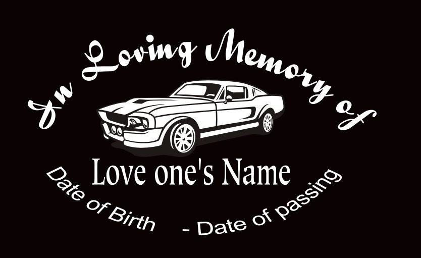In Loving memory car Decal Mustang Custom memory auto decal