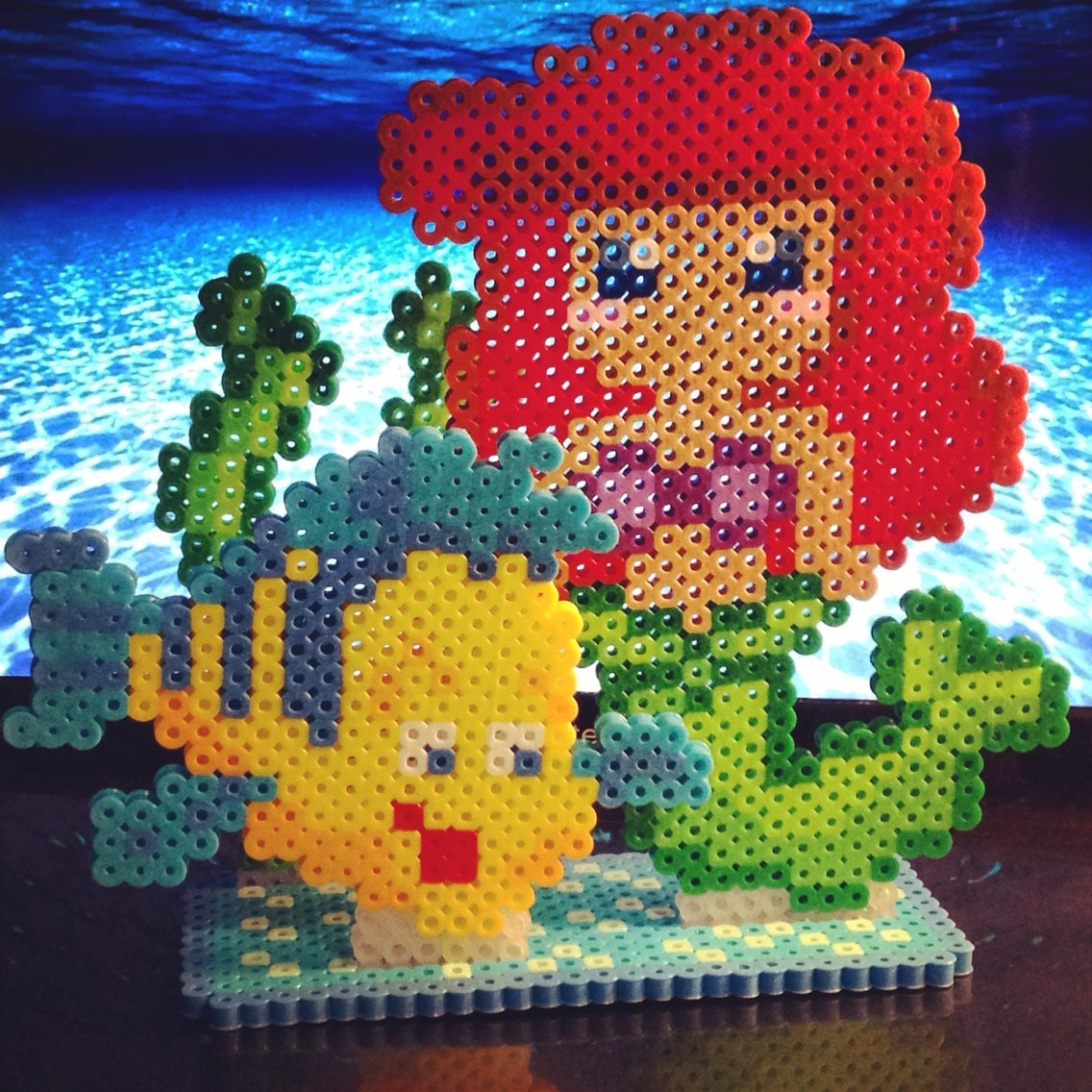 Little Mermaid Perler Bead Stand By Triforceink On Etsy