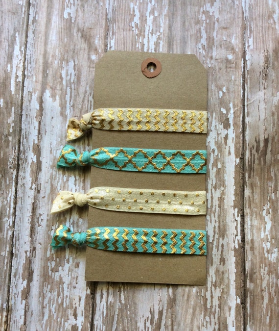 Beautiful Elastic hair ties bracelet no creases by RockyTopCharm