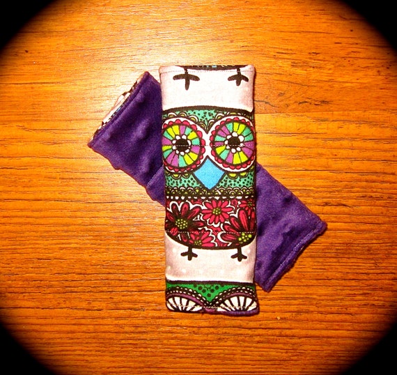 car covers baby strap for seat Colorful Reversible Seat Cover with Purple or Grey Strap  Car Owls