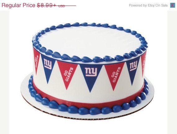 SUMMER SALE NFL-Pennant-Giants- Borders Edible Image Cake Topper Il_570xn