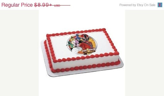 SUMMER SALE POWER Rangers- Samurai Edible Image Cake Topper Il_570xn