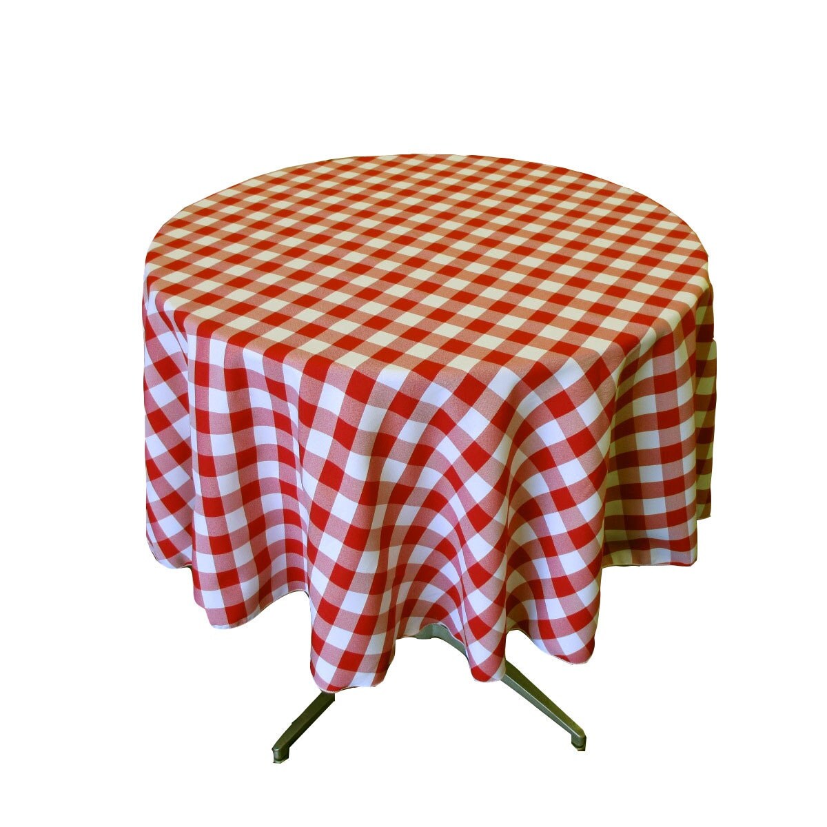 Checkered Tablecloth 51-Inches and/or 58-Inches Round. by LALinen