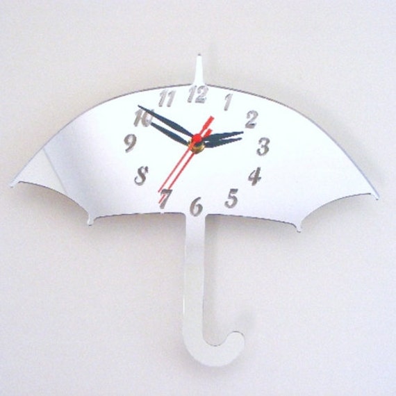 Umbrella Clock Mirror 2 Sizes Available