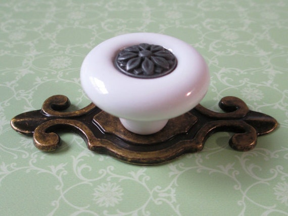 Antik Stil Schwarz Weiß Möbelknopf Möbel Knäufe Knauf Knopf