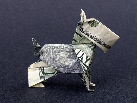 SCOTTISH TERRIER Money Origami Animal Dog by VincentOrigamiArtist