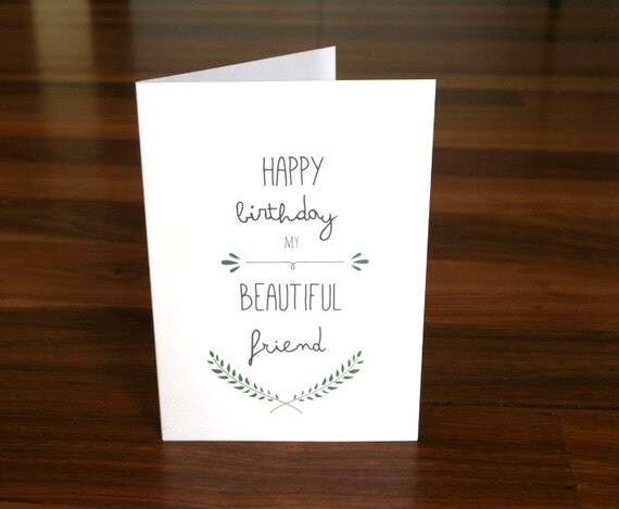 Best Friend Card // Happy Birthday Card // Friend Birthday