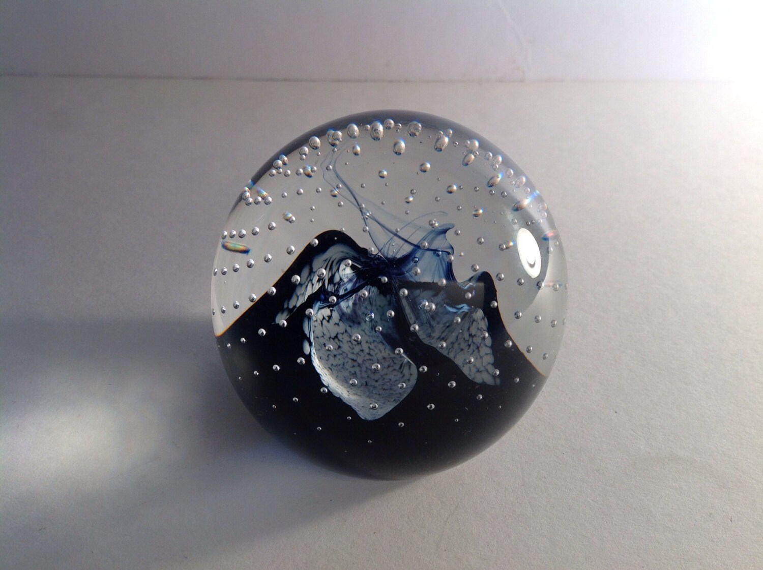 Caithness Crystal Cauldron Paperweight.