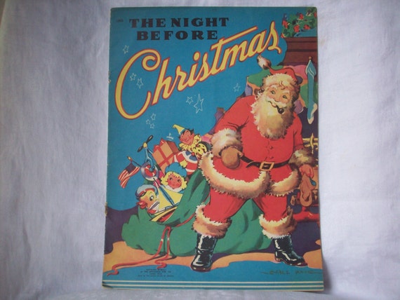 1941 The Night Before Christmas Book Illustrated by HMCTreasures