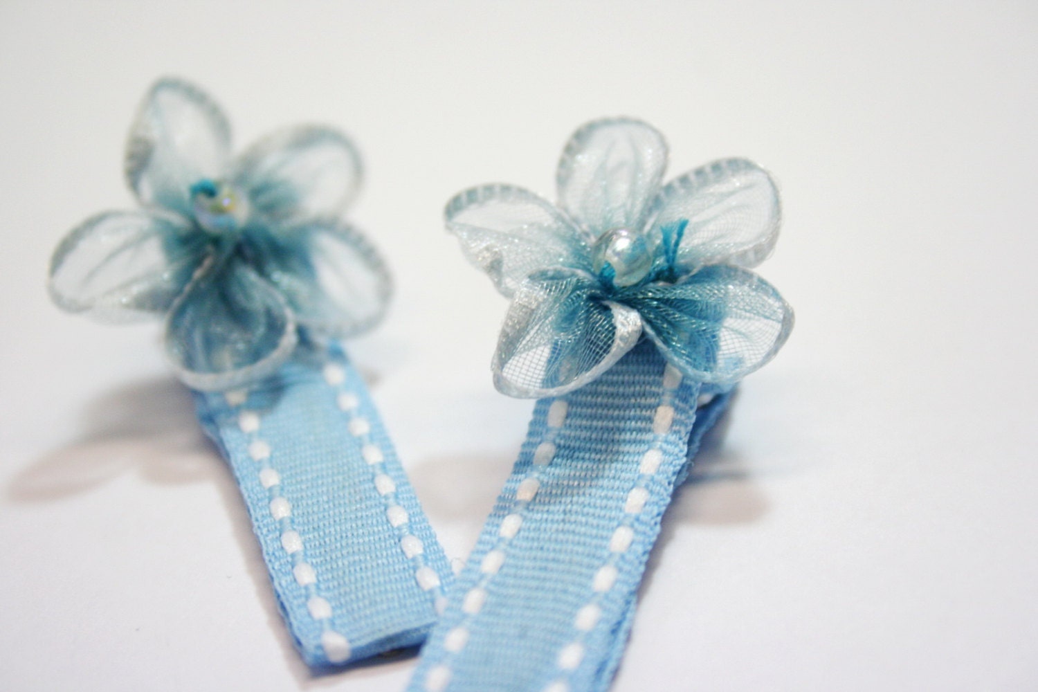 Blue ribbon hair accessories - wide 1
