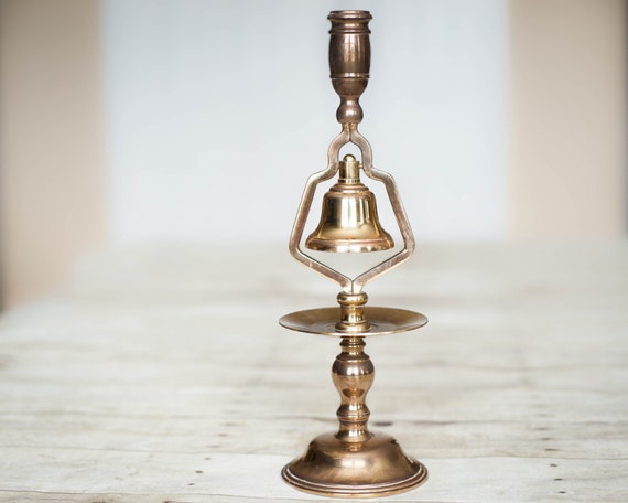 Vintage Baldwin Solid Brass Tavern Bell Candle By Windstonevintage 