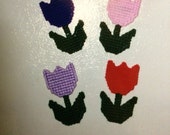 Tulip Magnets in Plastic Canvas