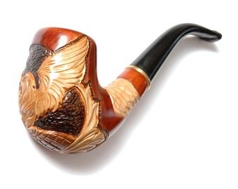 Smoking Pipe "Eagle on the ball, Tobacco Pipes, Smoking bowl, wood smoking bowl, Tobacco bowl. Wooden Pipes, Hand Carved Tobacco Wood Pipes.